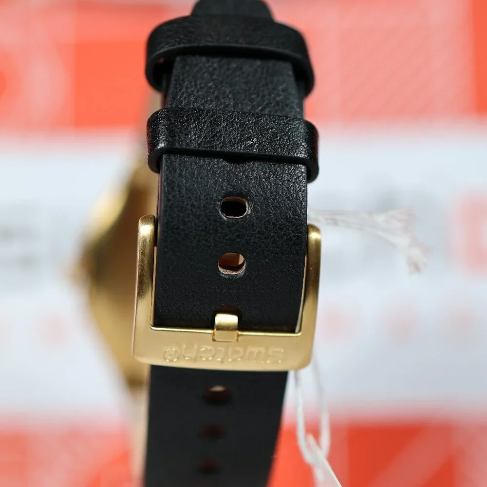 Limited Swiss Swatch Made Irony Gold Colored Blue Happy Joe Golden YWG408 41MM